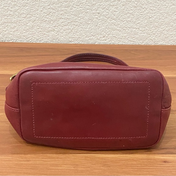 Vintage Y2K COACH 9844 Legacy West Demi Burgundy Red Leather Hobo Mini Bag - Picture 4 of 16